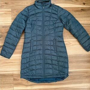 Lands' End Women's Puffer Coat - Dark Blue/green